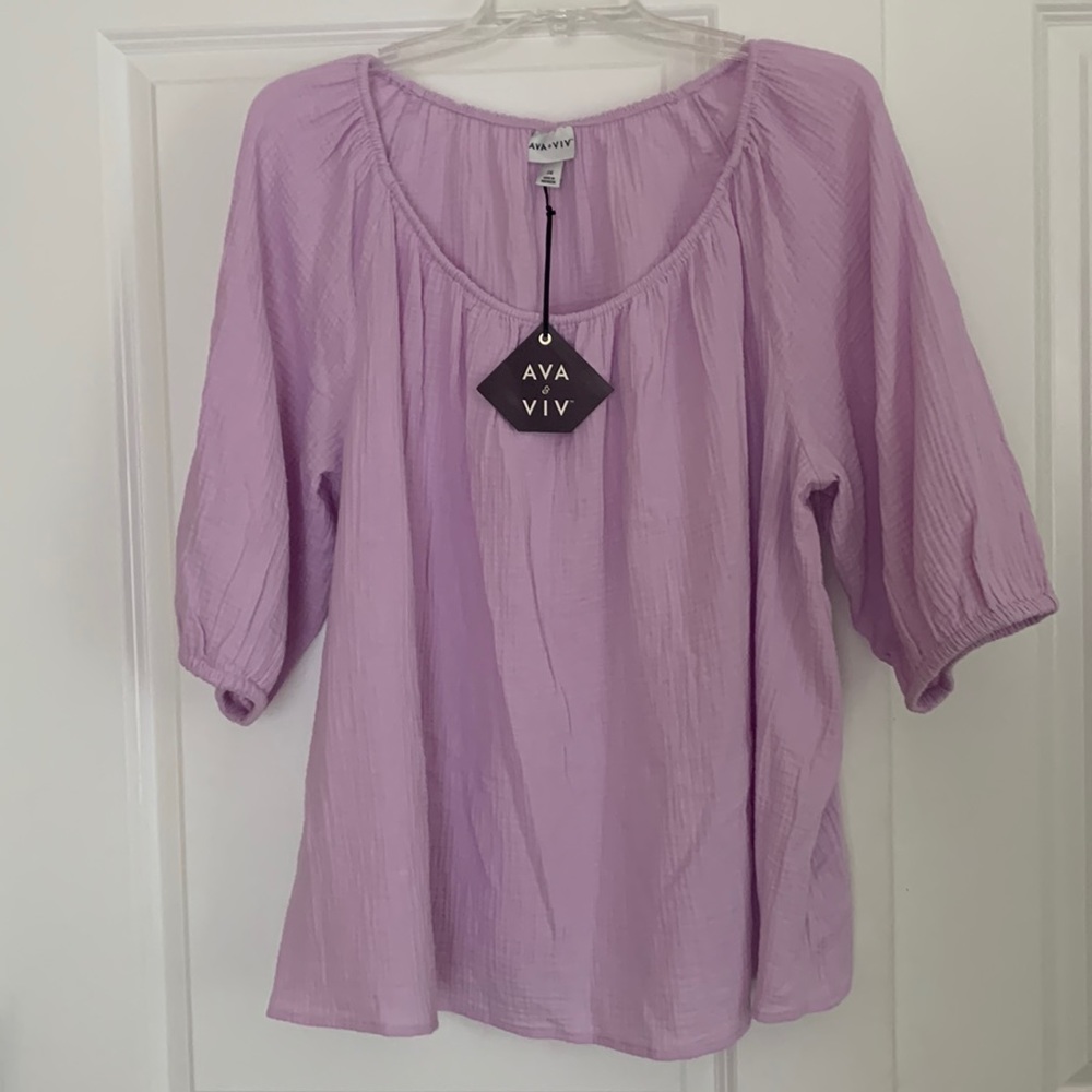 Ava & Viv Purple Blouse